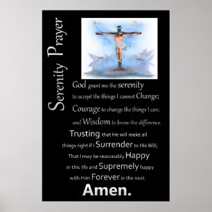 Serenity Prayer Jesus Kor Poster