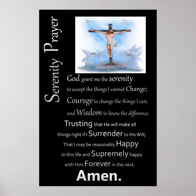 Serenity Prayer Jesus Kor Poster (Framsidan)