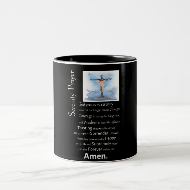 Serenity Prayer Jesus Kor Två-Tonad Mugg (Center)
