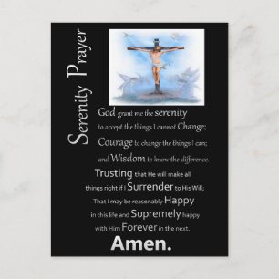 Serenity Prayer Jesus Kor Vykort