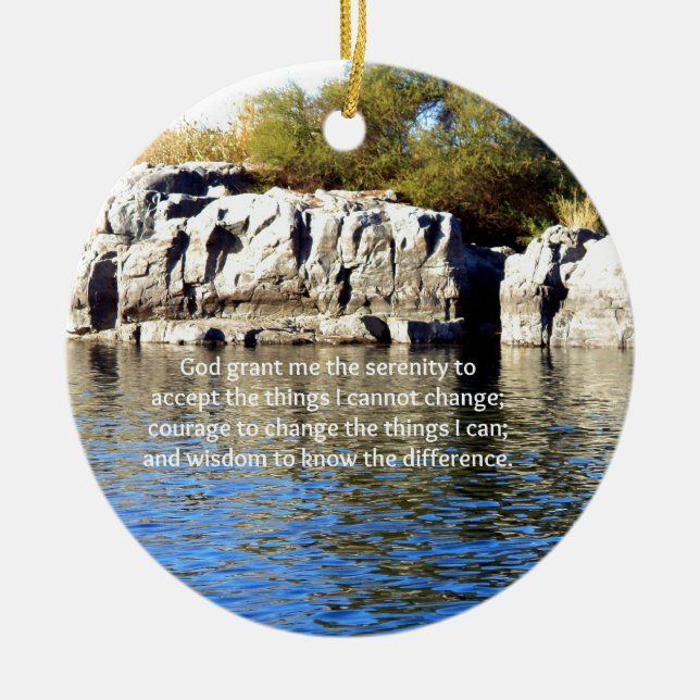 Serenity Prayer Julgransprydnad Keramik (Framsidan)