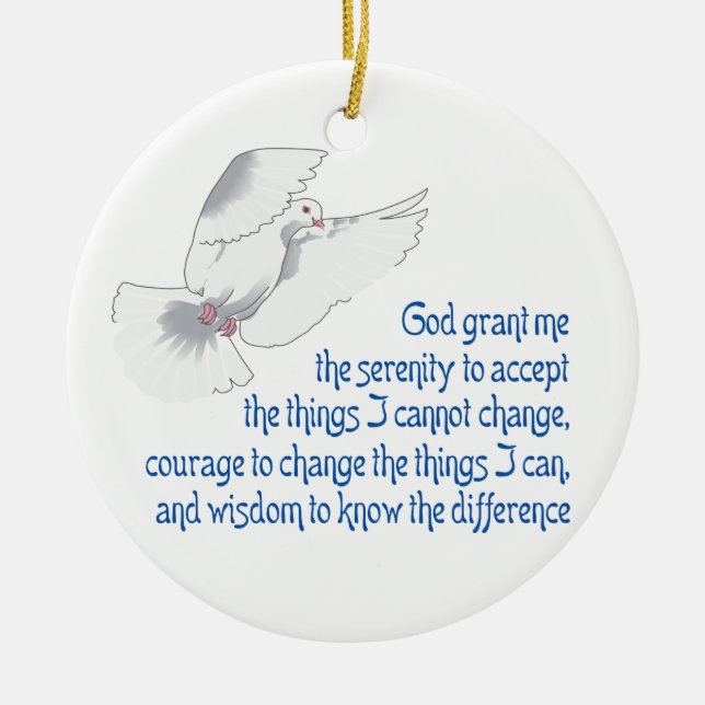 Serenity Prayer Julgransprydnad Keramik (Framsidan)