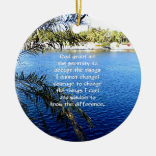Serenity Prayer Julgransprydnad Keramik
