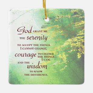 Serenity Prayer, jultomten Julgransprydnad Keramik