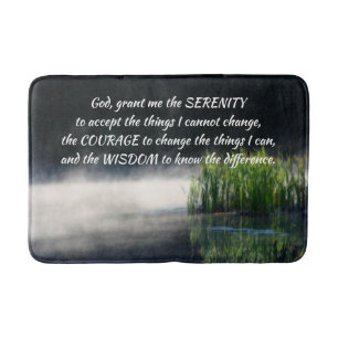 Serenity Prayer-kattar i Mist inspirationslära Badrumsmatta