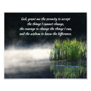 Serenity Prayer-kattar i Mist inspirationslära Fototryck