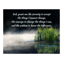 Serenity Prayer-kattar i Mist inspirationslära