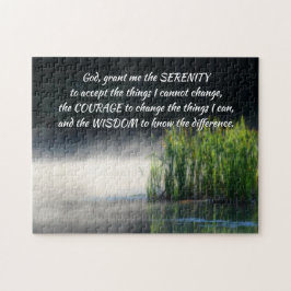 Serenity Prayer-kattar i Mist inspirationslära Pussel