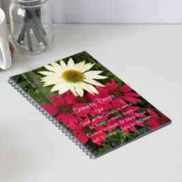 Serenity Prayer Konblommor Blommor Anteckningsbok