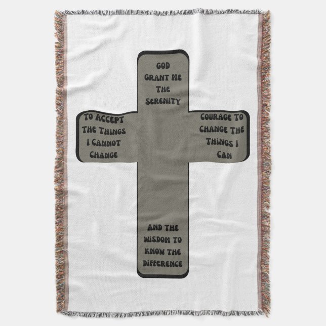 Serenity Prayer Kor Citat Filt (Framsidan Vertikal)