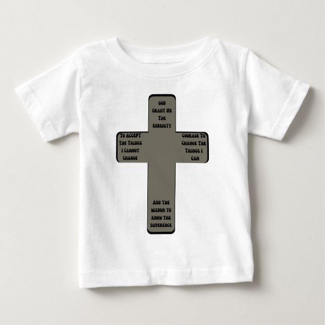 Serenity Prayer Kor Citat T Shirt (Framsida)