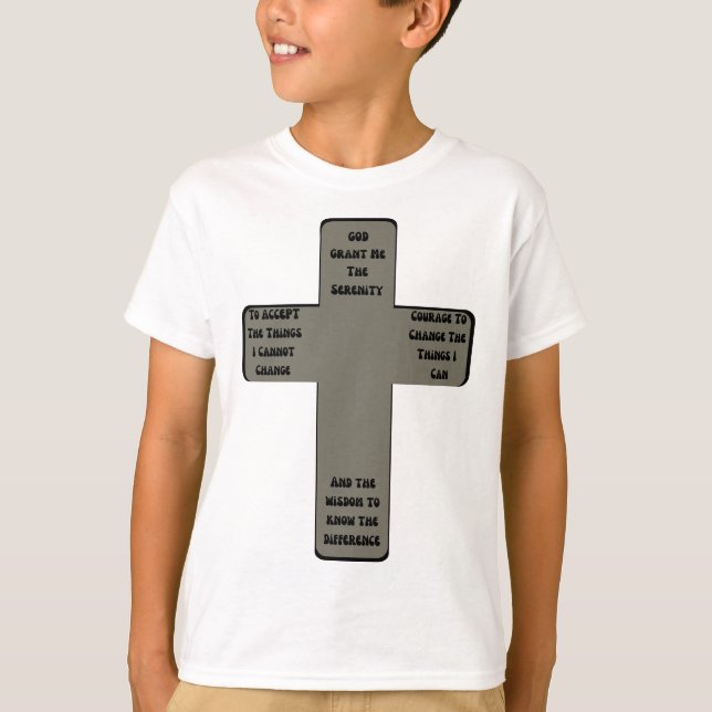 Serenity Prayer Kor Quote Boy T Shirt (Framsida)
