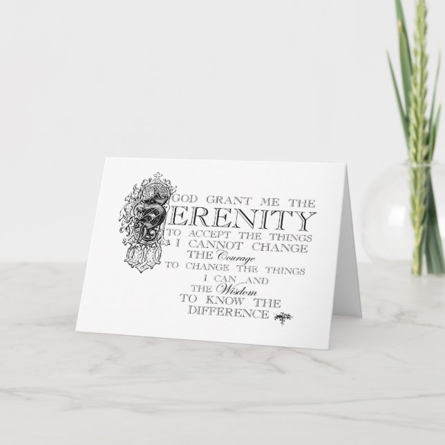 Serenity Prayer Kort (Framsida)
