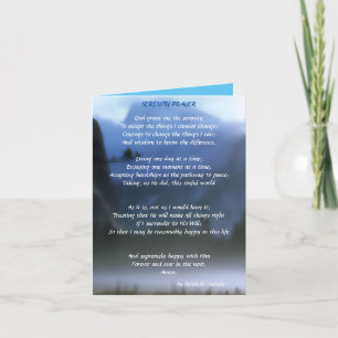 Serenity Prayer Kort