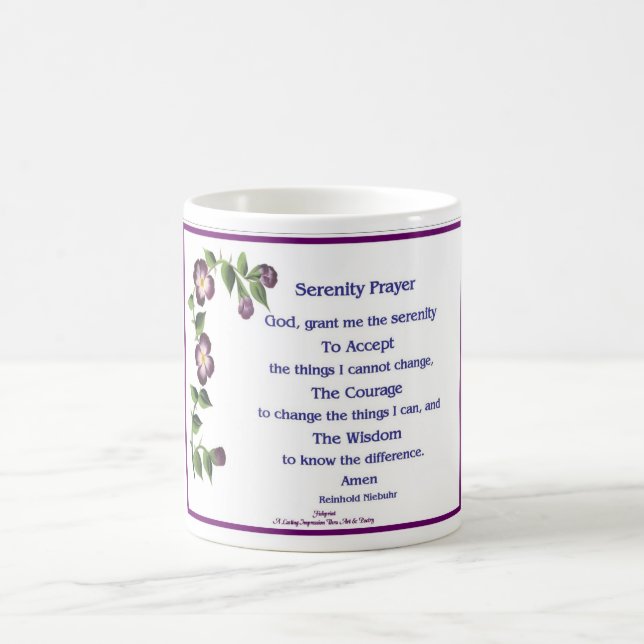Serenity Prayer Kort Kaffemugg (Center)