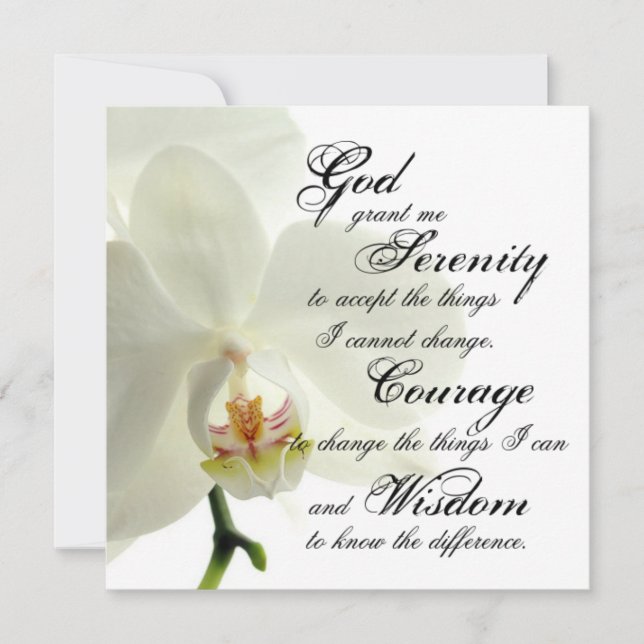 Serenity Prayer-kort Kort (Framsida)