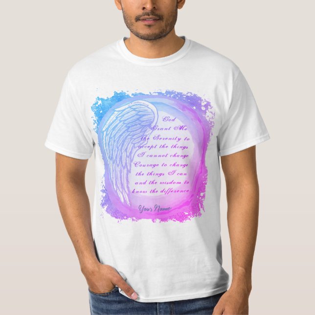 Serenity Prayer Kristna  T Shirt (Framsida)