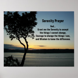 Serenity Prayer Kväll Solnedgång Fotografisk Poster