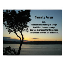 Serenity Prayer Kväll Solnedgång Fotografisk
