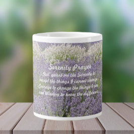 Serenity Prayer Lavender Garden Blommigt Jumbo Mugg