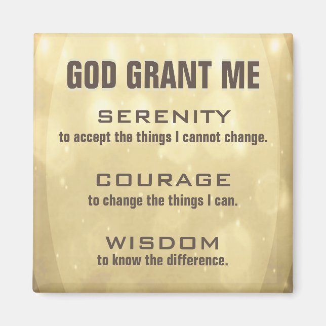 Serenity Prayer Magnet (Framsidan)