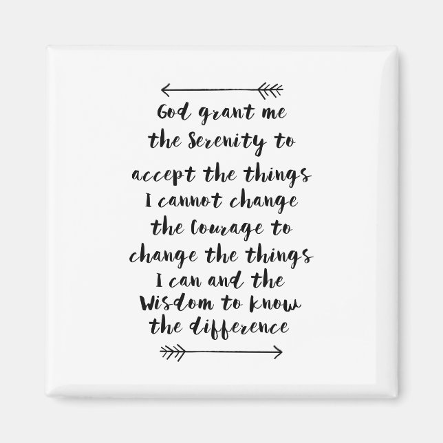 Serenity Prayer Magnet (Framsidan)