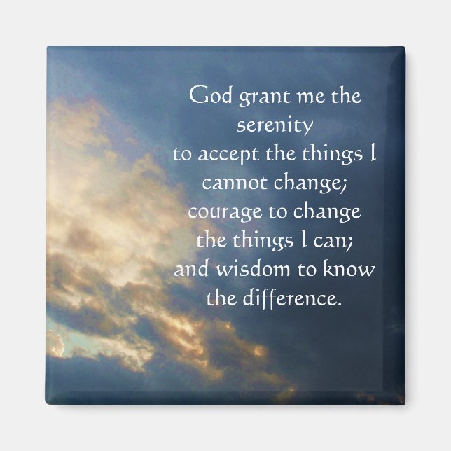 Serenity Prayer Magnet (Framsidan)