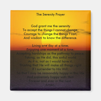 Serenity prayer magnet
