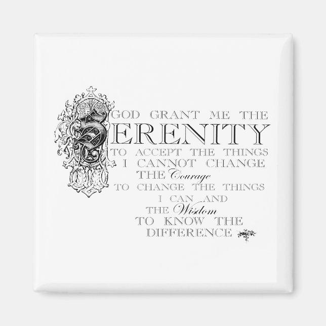 Serenity Prayer Magnet (Framsidan)