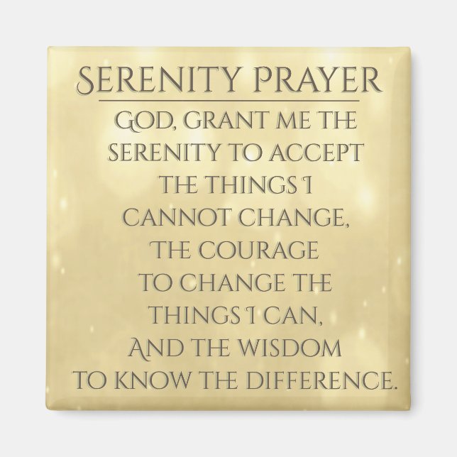 Serenity Prayer Magnet (Framsidan)
