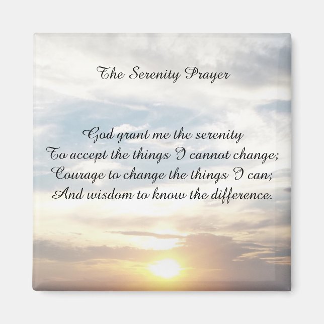 Serenity Prayer-magnet Magnet (Framsidan)
