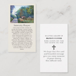 Serenity Prayer-målning med lila, blå och gröna ny Visitkort