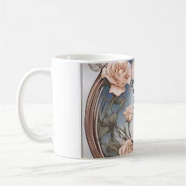 Serenity Prayer med blommor och Ram Kaffemugg