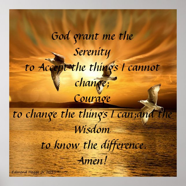 Serenity Prayer med Doves Poster (Framsidan)