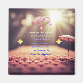 Serenity Prayer med inspirerande kristen konst Magnet
