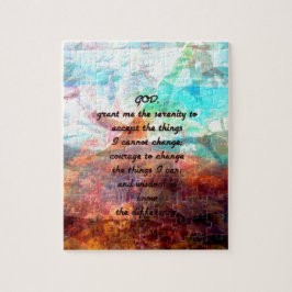 Serenity Prayer med inspirerande undervattenskonst Pussel