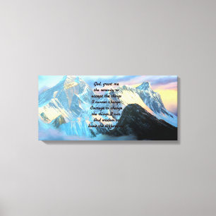 Serenity Prayer med Panoramic View Mount Everest Canvastryck