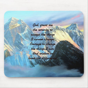Serenity Prayer med Panoramic View Mount Everest Musmatta