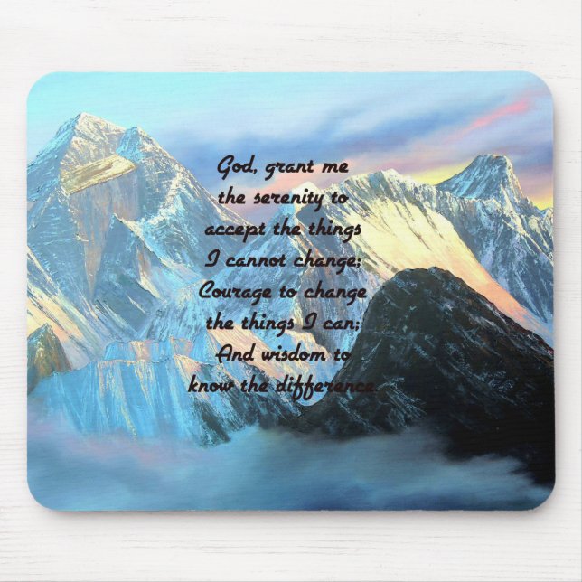 Serenity Prayer med Panoramic View Mount Everest Musmatta (Framsidan)