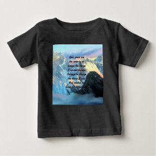 Serenity Prayer med Panoramic View Mount Everest T-shirt