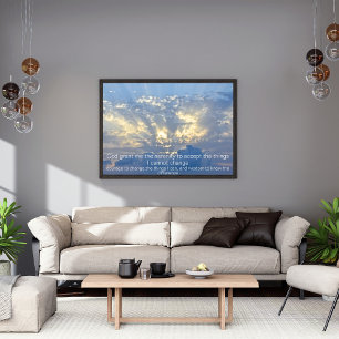 Serenity Prayer - Moln i Himlar med raderna Sol Poster