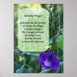 Serenity Prayer Morgon Glory Inspirational Poster
