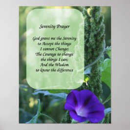 Serenity Prayer Morgon Glory Inspirational Poster