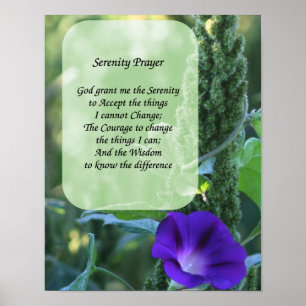 Serenity Prayer Morgon Glory Inspirational Poster