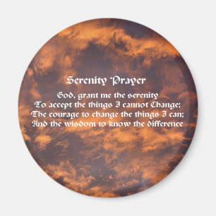 Serenity Prayer Morgon Himmel Magnet