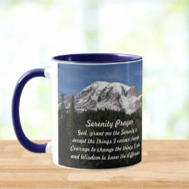 Serenity Prayer Mount Rainier liggande Mugg