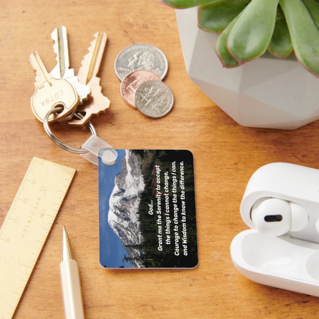 Serenity Prayer Mount Rainier liggande Nyckelring (Skrivbord)