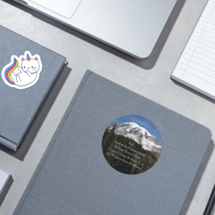 Serenity Prayer Mount Rainier Photo Runt Klistermärke