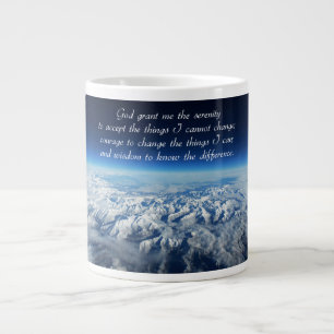 Serenity Prayer & Mountains Mugg Jumbo Mugg