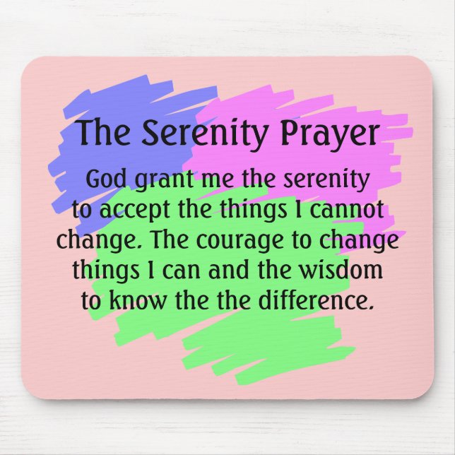 Serenity Prayer Musmatta (Framsidan)